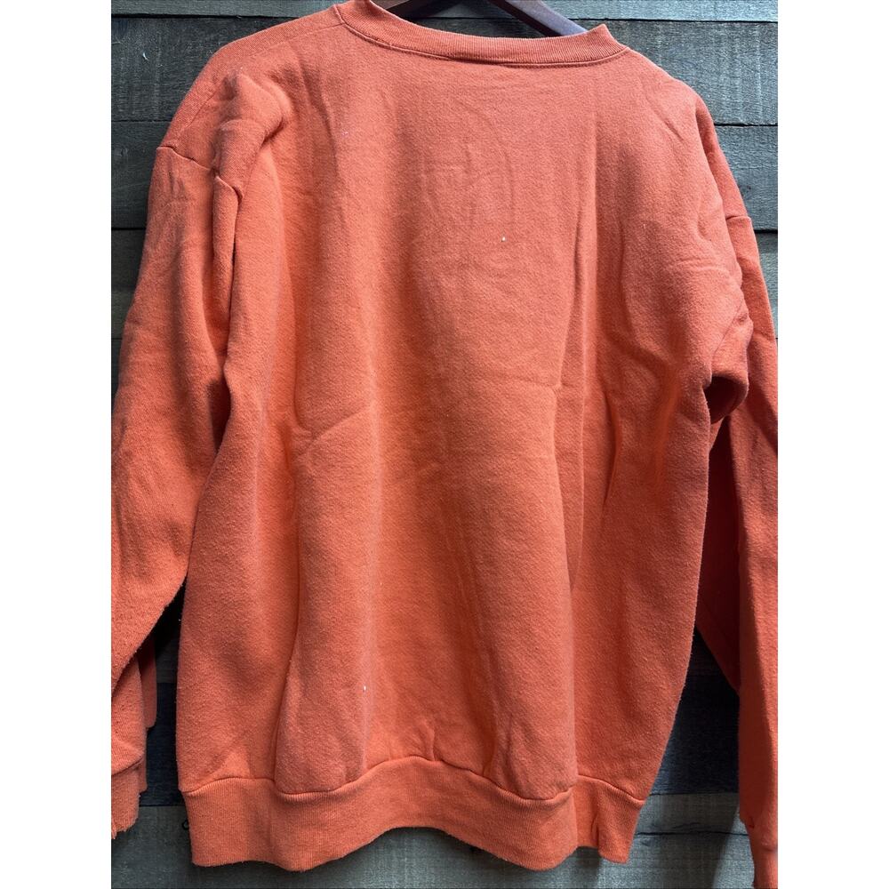 Vintage 90s Peanuts Snoopy Lucy Halloween Orange Sweatshirt XL - Picture 5 of 7